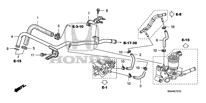 ENGINE/WATER HOSE (-'09) for 2007 Honda CR-V #1