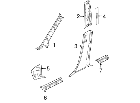3 INTERIOR TRIM - PILLARS