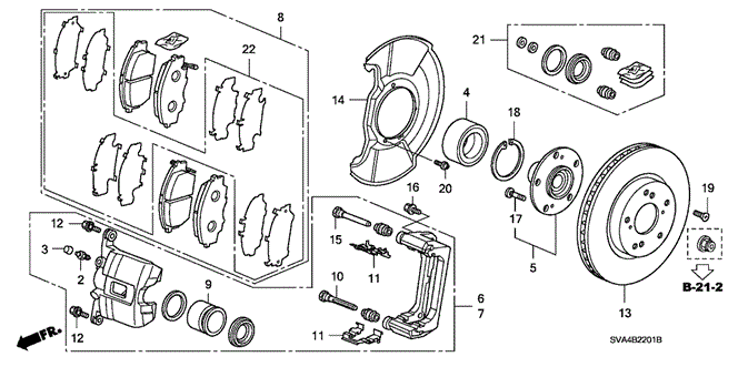 CIVIC COUPE FRONT BRAKE (2.0L)