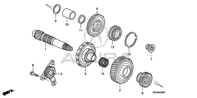 TRANSMISSION - AUTOMATIC/AT COUNTERSHAFT for 2013 Acura ZDX #1