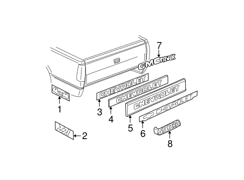 C1500 EXTERIOR TRIM - PICK UP BOX 3