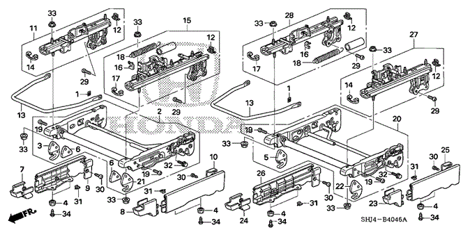 INTERIOR / BUMPER/MIDDLE SEAT COMPONENTS (2) for 2005 Honda ODYSSEY #1