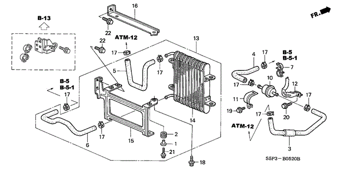 CIVIC COUPE ATF COOLER