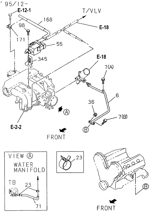 ENGINE/EMISSION HOSE (2) for 1997 Honda PASSPORT #1