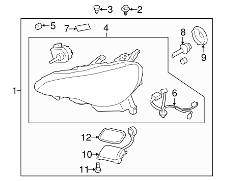 FR-S HEADLAMP COMPONENTS 2