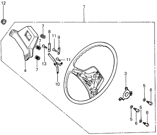 CHASSIS/STEERING WHEEL (3) for 1983 Honda CIVIC HATCHBACK #1