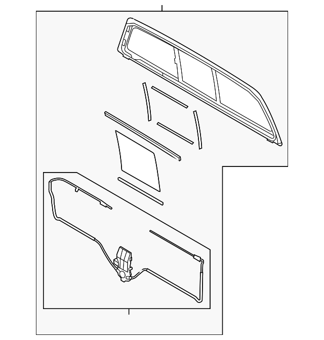 DL3Z-15422B30-F Деталь BACK GLASS