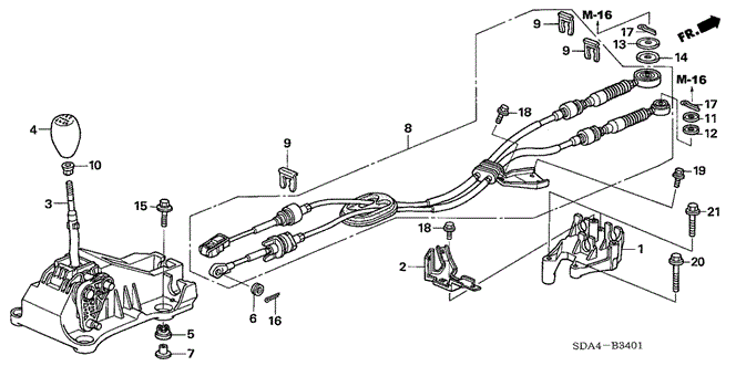 ACCORD SEDAN SHIFT LEVER (6MT)