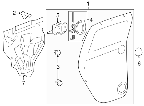 HHR INTERIOR TRIM - REAR DOOR
