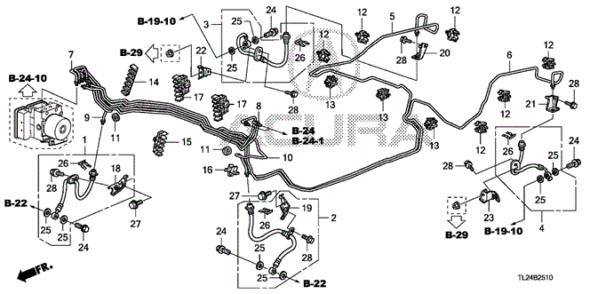 TSX SEDAN BRAKE LINES (VSA)