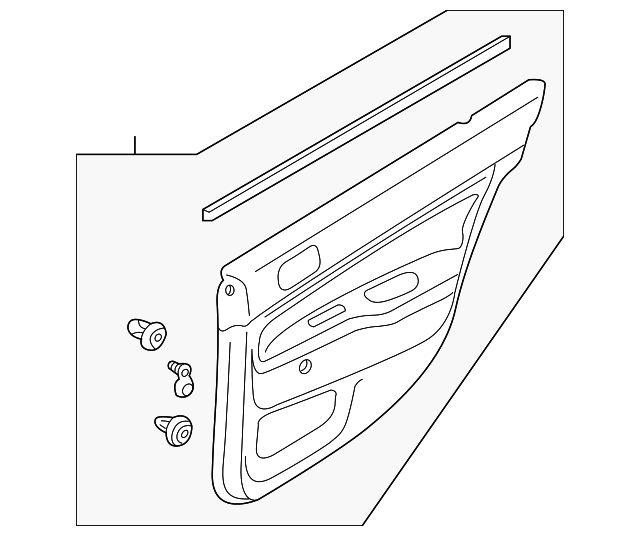 MR652380 Деталь DOOR TRIM PANEL, LEFT