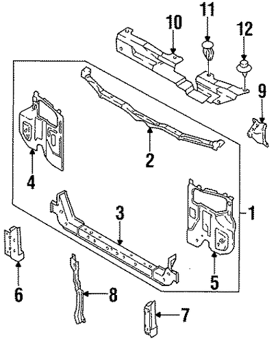 Sephia RADIATOR SUPPORT