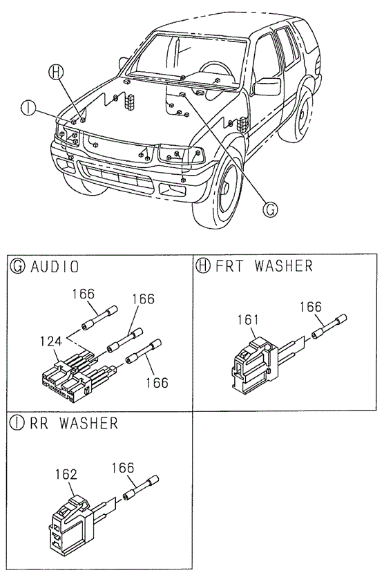 ELECTRICAL / EXHAUST / HEATER / FUEL/WIRING HARNESS CONNECTOR (FRONT SIDE) for 1999 Honda PASSPORT #1