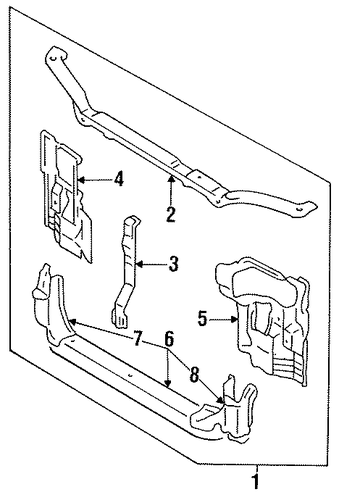 Colt RADIATOR SUPPORT