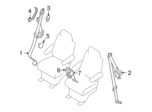 QX56 SECOND ROW SEAT BELTS 2