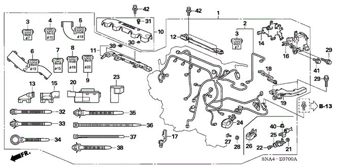 CIVIC SEDAN ENGINE WIRE HARNESS (1.8L)