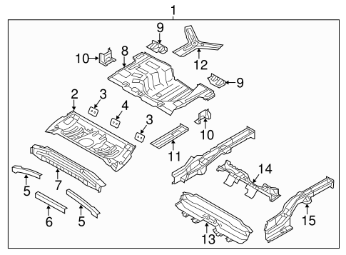 Rio REAR FLOOR & RAILS