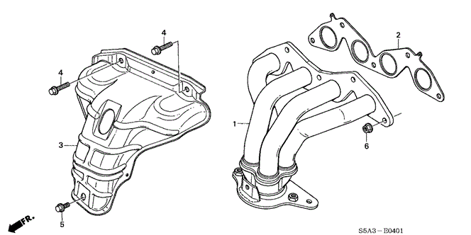 ENGINE/EXHAUST MANIFOLD (SOHC VTEC) for 2003 Honda CIVIC COUPE #1