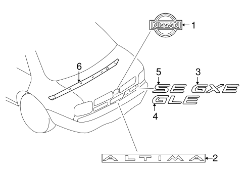Altima EXTERIOR TRIM - TRUNK