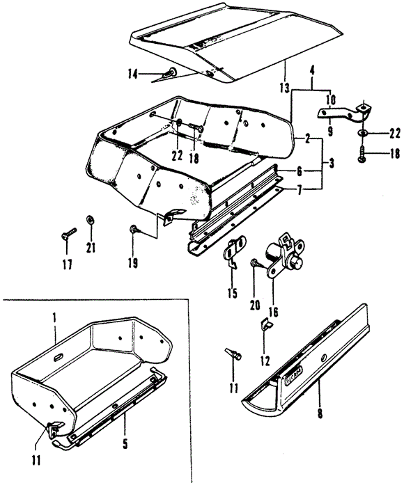 INTERIOR / BUMPER/GLOVE BOX for 1973 Honda CIVIC 1200 COUPE #1