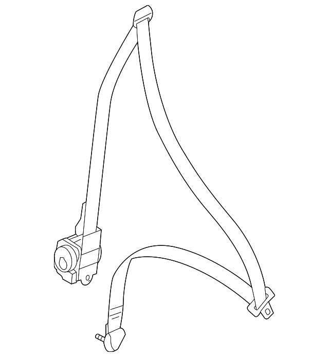 7000B082 BELT & RETRACTOR, LEFT
