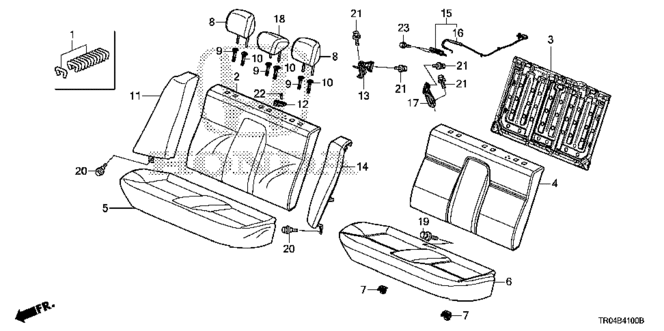 CIVIC SEDAN REAR SEAT (FALL DOWN)