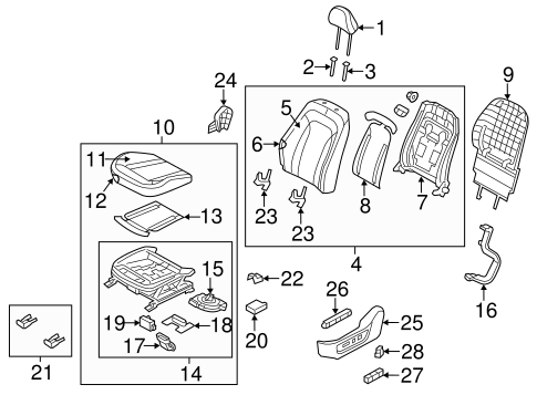Optima DRIVER SEAT COMPONENTS