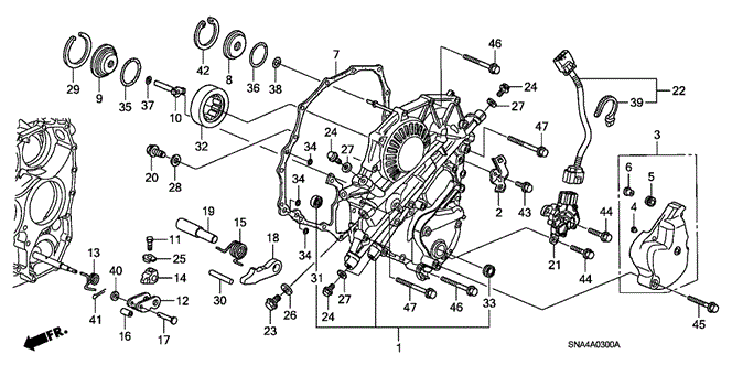 TRANSMISSION - AUTOMATIC/LEFT SIDE COVER for 2006 Honda CIVIC SEDAN #1