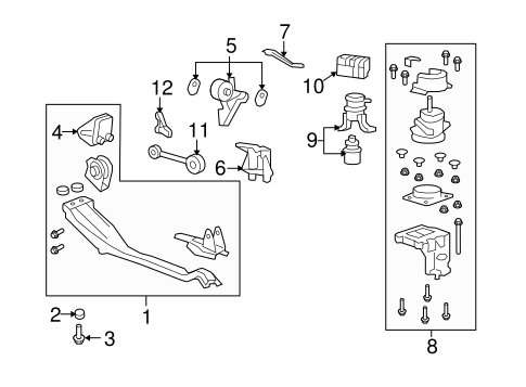 Tribute ENGINE & TRANS MOUNTING