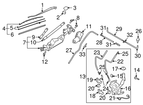 CX-9 WIPER & WASHER COMPONENTS