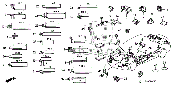 ELECTRICAL / EXHAUST / HEATER / FUEL/HARNESS BAND - BRACKET for 2010 Honda CIVIC SEDAN #1