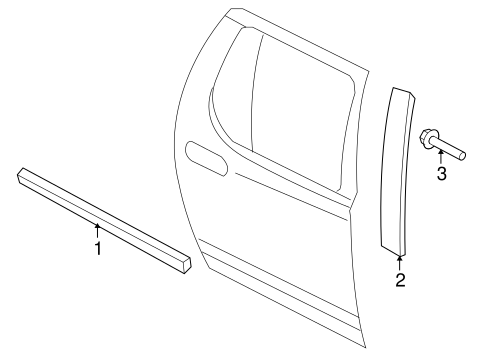 Explorer Sport Trac EXTERIOR TRIM - REAR DOOR