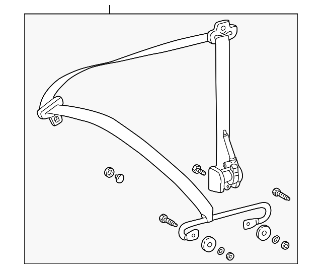 208-860-28-85-9A86 BELT & RETRACTOR, RIGHT