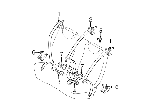Accent REAR SEAT BELTS