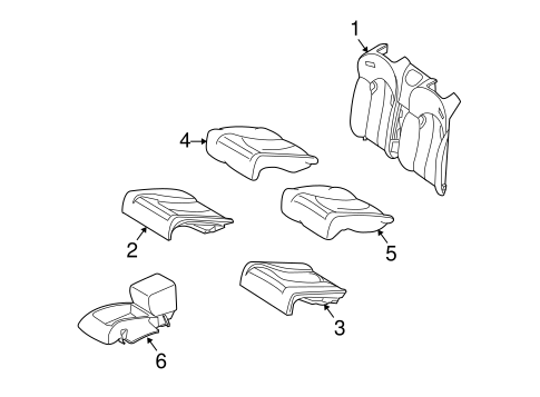 CLK320 REAR SEAT COMPONENTS 3