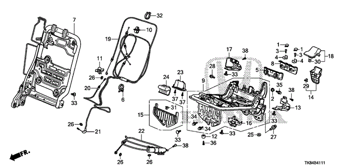 INTERIOR / BUMPER/REAR SEAT COMPONENTS (R.) for 2011 Honda ODYSSEY #1