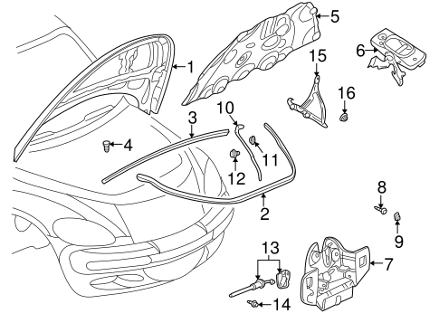 PT Cruiser HOOD & COMPONENTS