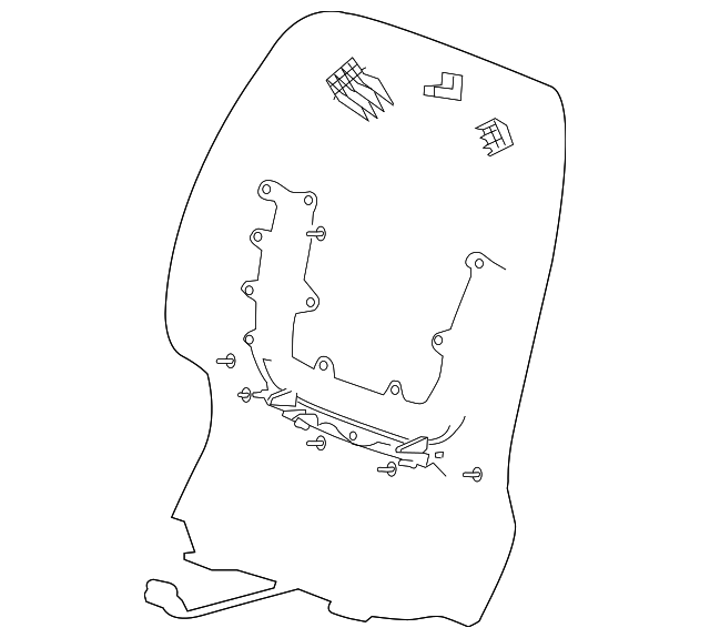 23392531 Деталь SEAT BACK PANEL