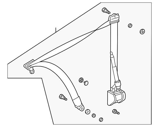 170-860-09-85 SEAT BELT ASSY, LEFT