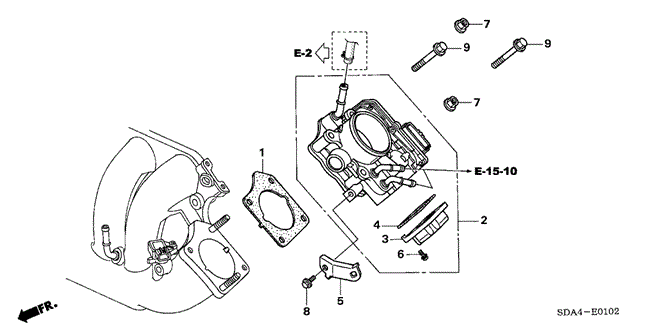 ENGINE/THROTTLE BODY (L4) ('06) for 2006 Honda ACCORD SEDAN #1