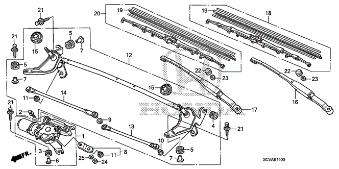 ELECTRICAL / EXHAUST / HEATER / FUEL/FRONT WINDSHIELD WIPER for 2007 Honda ELEMENT #1