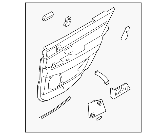 83301-3F110N4AS Деталь DOOR TRIM PANEL, LEFT