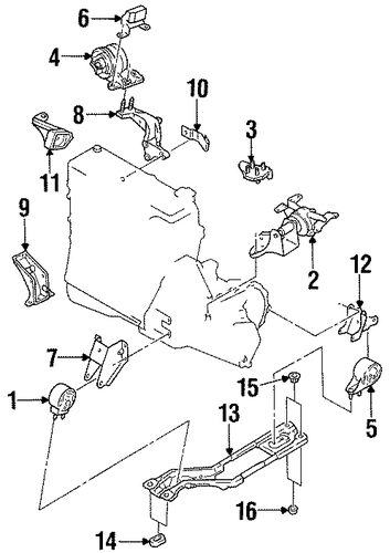 Sephia ENGINE & TRANS MOUNTING 2