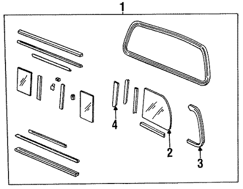 B2300 GLASS & HARDWARE - BACK