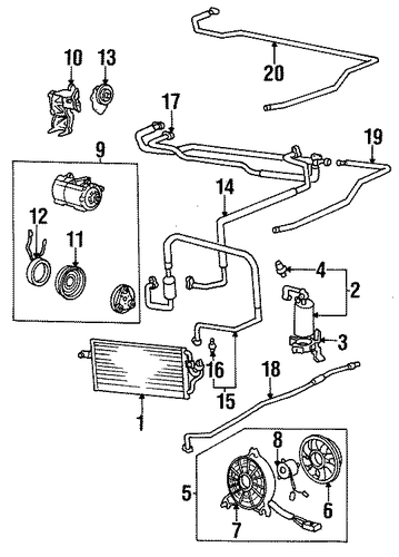 Sonata CONDENSER, COMPRESSOR & LINES