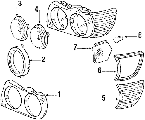 560SL FRONT LAMPS