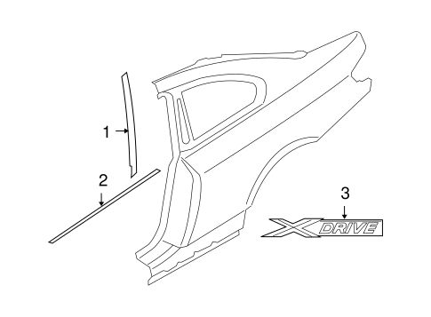 M3 EXTERIOR TRIM - QUARTER PANEL