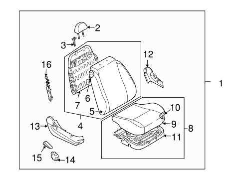 Aveo FRONT SEAT COMPONENTS 2