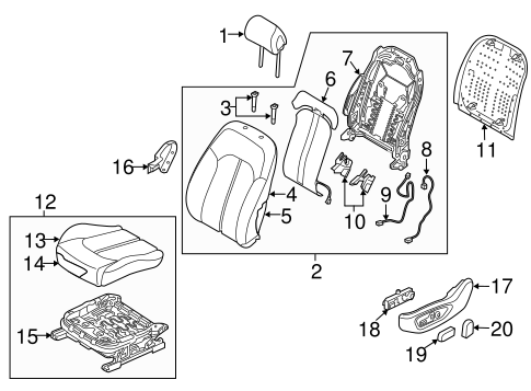 Sonata DRIVER SEAT COMPONENTS 2