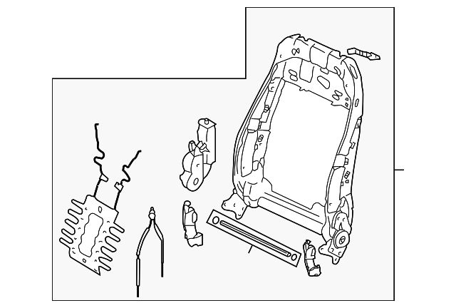 8H0-881-046-P Деталь SEAT BACK FRAME, RIGHT